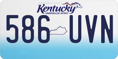 KY license plate 586UVN