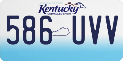 KY license plate 586UVV