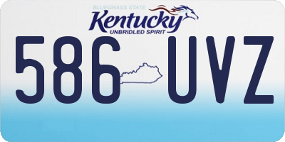 KY license plate 586UVZ
