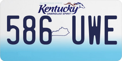 KY license plate 586UWE