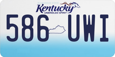 KY license plate 586UWI