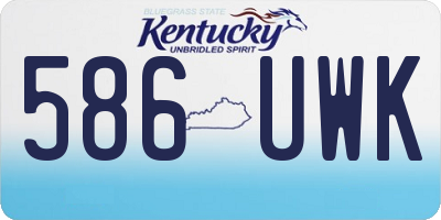 KY license plate 586UWK