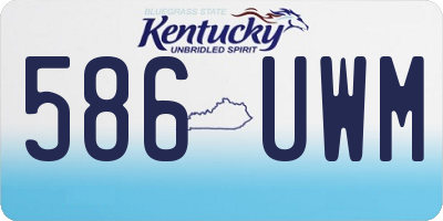 KY license plate 586UWM