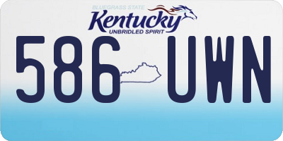 KY license plate 586UWN
