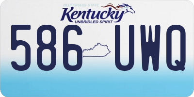 KY license plate 586UWQ