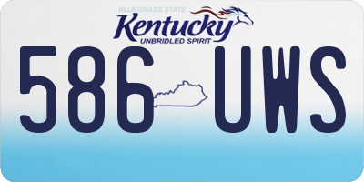 KY license plate 586UWS