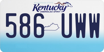 KY license plate 586UWW