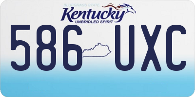 KY license plate 586UXC