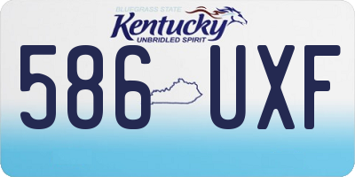 KY license plate 586UXF
