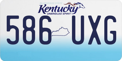 KY license plate 586UXG
