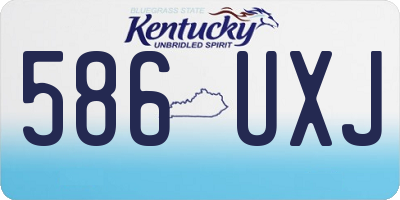 KY license plate 586UXJ