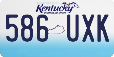 KY license plate 586UXK