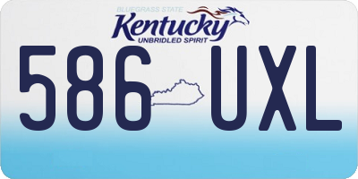 KY license plate 586UXL