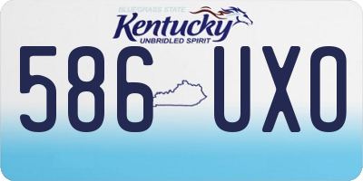 KY license plate 586UXO