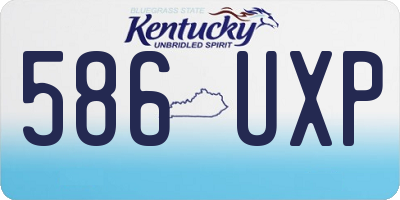 KY license plate 586UXP