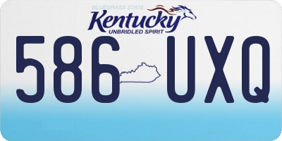 KY license plate 586UXQ
