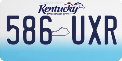 KY license plate 586UXR