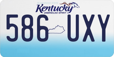 KY license plate 586UXY