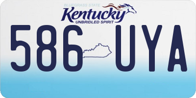 KY license plate 586UYA