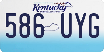 KY license plate 586UYG