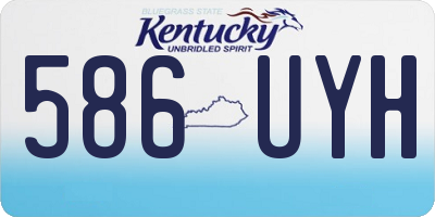 KY license plate 586UYH