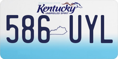 KY license plate 586UYL