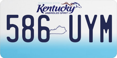 KY license plate 586UYM
