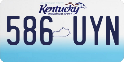 KY license plate 586UYN