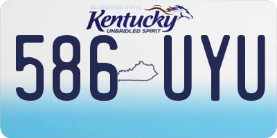 KY license plate 586UYU