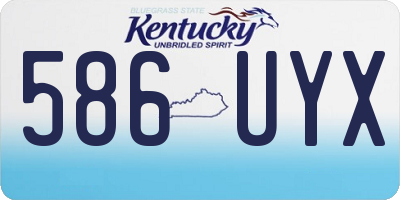 KY license plate 586UYX