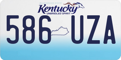 KY license plate 586UZA