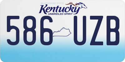 KY license plate 586UZB