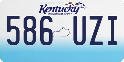 KY license plate 586UZI
