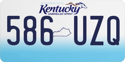 KY license plate 586UZQ
