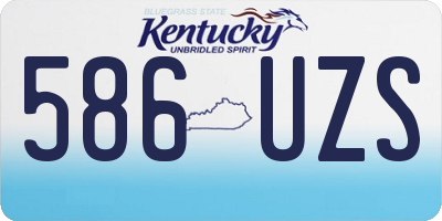KY license plate 586UZS