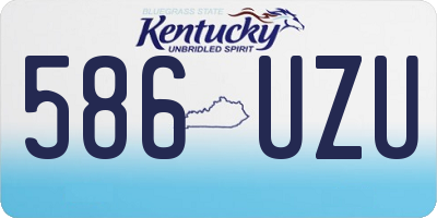 KY license plate 586UZU