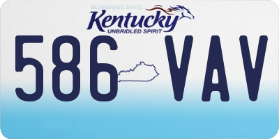 KY license plate 586VAV