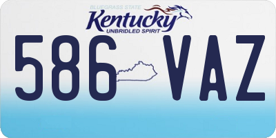 KY license plate 586VAZ