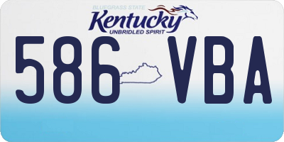 KY license plate 586VBA