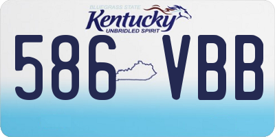 KY license plate 586VBB