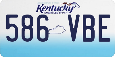 KY license plate 586VBE