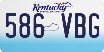 KY license plate 586VBG