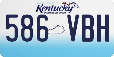 KY license plate 586VBH