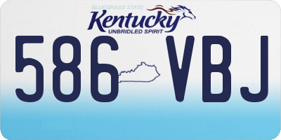 KY license plate 586VBJ