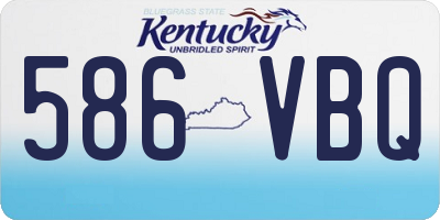 KY license plate 586VBQ