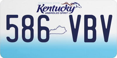 KY license plate 586VBV
