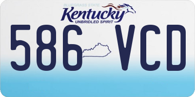 KY license plate 586VCD