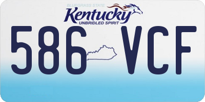 KY license plate 586VCF