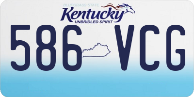 KY license plate 586VCG