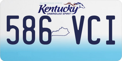 KY license plate 586VCI